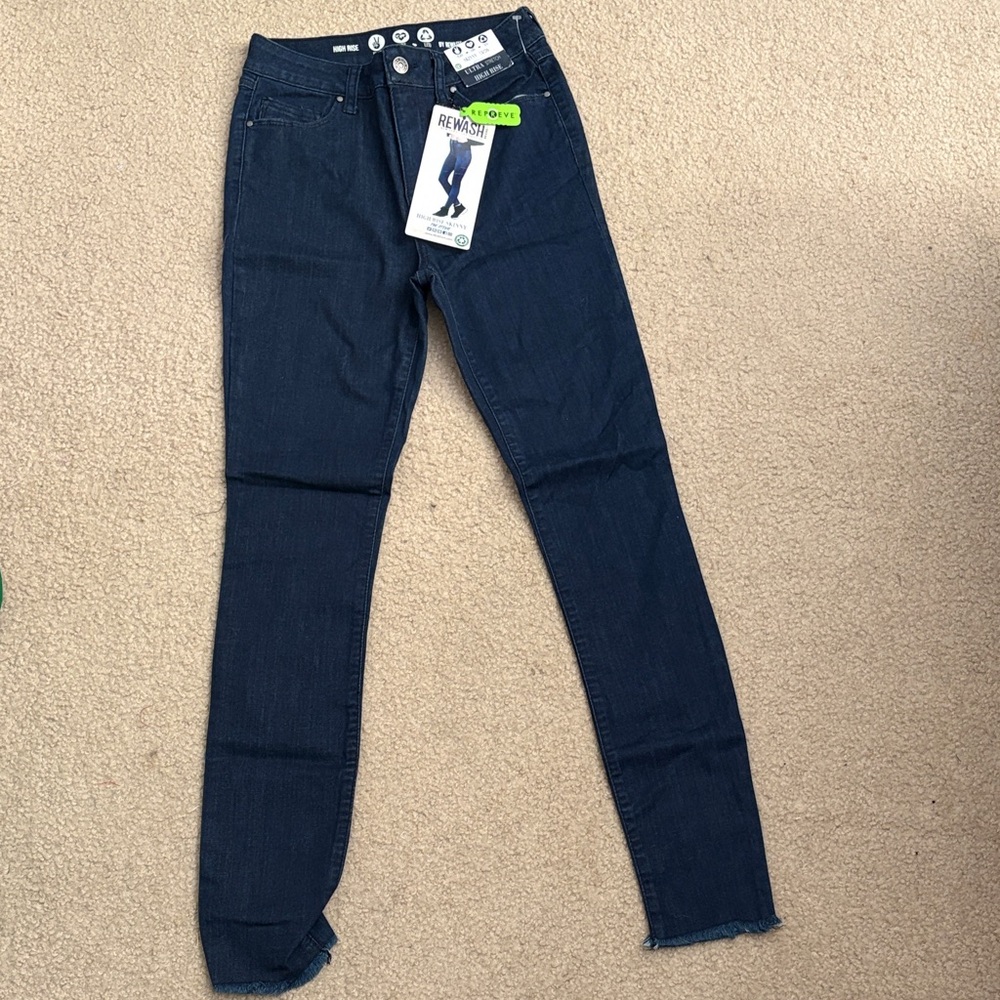 Rewash Women's Deep Indigo Skinny Jeans
